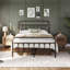 Metal Bed Frame with Vintage Headboard-419180860-435665680