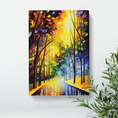 XC1022-1652X Colourful Woodland Forest No.1 - Wrapped Canvas Print