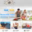 Deira 90cm 7 - Blade Reversible Dimmable LED Ceiling Fan With Remote Control And APP-861618318