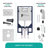 Stormon Dual-Flush Square Wall-Mount Toilet (Seat Included)-50118382-50118381