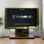 Meuble télé vert français à design rétro