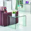 Table de bout 19 po en verre transparent