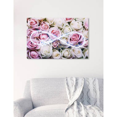 Oliver Gal Rose Girl, Flower Princess Dress Traditional Pink Rose Girl  Framed On Canvas by Oliver Gal Print