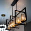 Luminaire suspendu en cristal pour îlot de cuisine 6 lumières Taevion