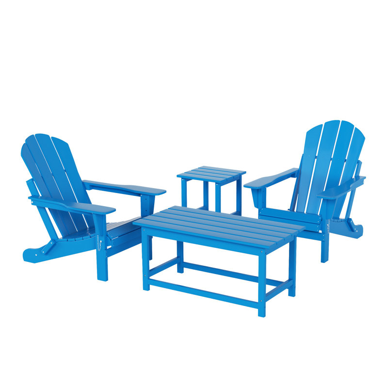 Laguna Foldable Outdoor Adirondack Chair, Pacific Blue