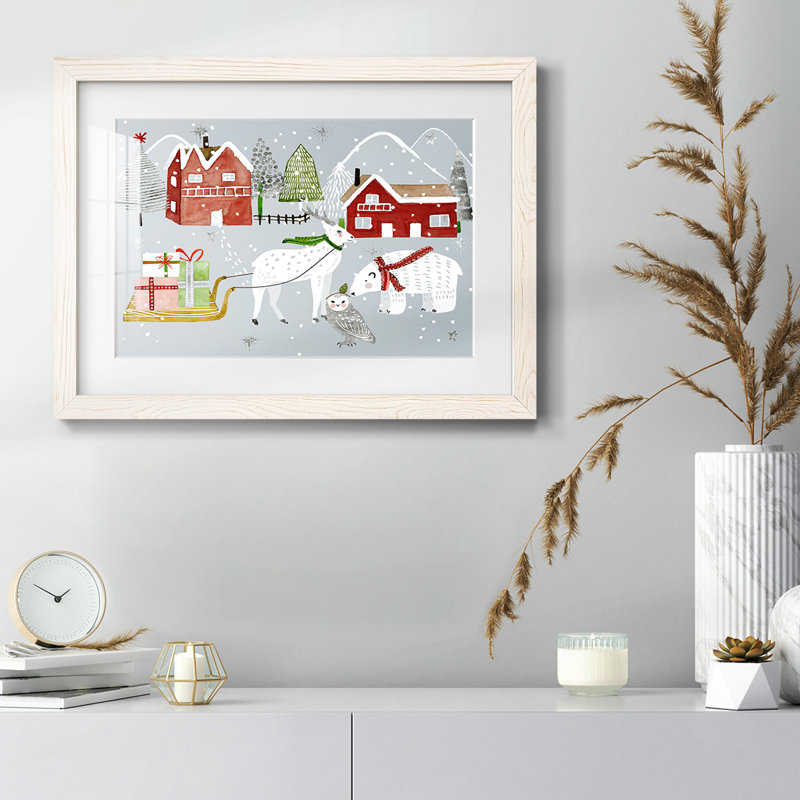 Collection d'étoiles et de flocons de neige A - reproduction encadrée rustique avec tableau mat, Blanc, H 22 po x l 32 po