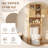 66.93'' Toilet Cabinet In Original Wood With Rattan Surface Double Doors