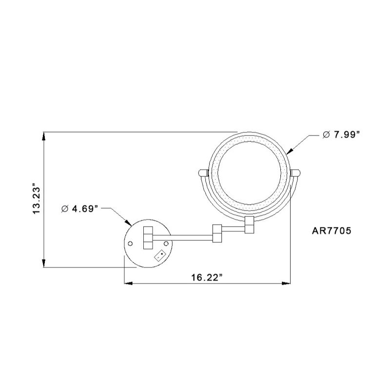 Sanhedrin Metal Wall Mirror, 5x