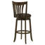 Chaise de bar pivotante en cerisier foncé Decker