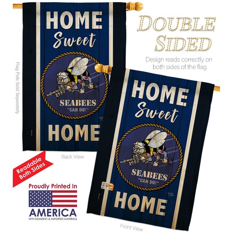 Double Sided 40'' H x 28'' W Polyester House Flag