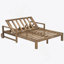 1 lit de bronzage d'extérieur en bois de style campagnard pour une détente ultime en plein air