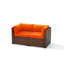 Treyshun 7 Piece Wicker Outdoor Modular Sectional Seating Group with Optional Fire Pit Table-574035256-554934441