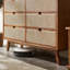 Simple rattan plaited sideboard cabinet