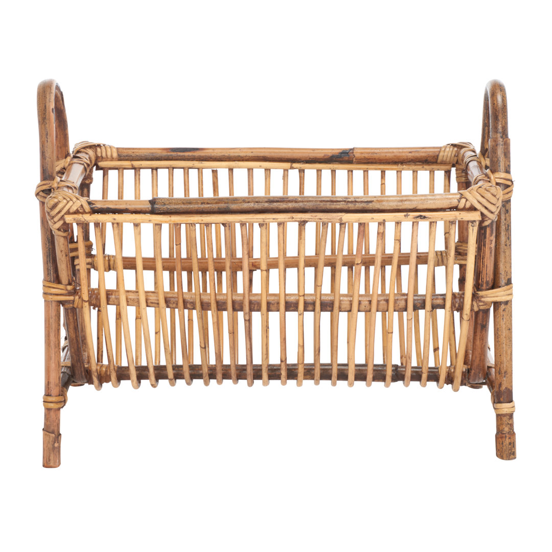 Hadlock Solid Wood Free Standing Magazine Rack Bay Isle Home™