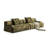 Green 100% Polyester Modular Sofa cushion Loveseat
