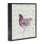 Portrait de poule sur brins de feuilles, estampe numérique, conception par Cady