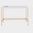 White gold writing desk with USB interface
