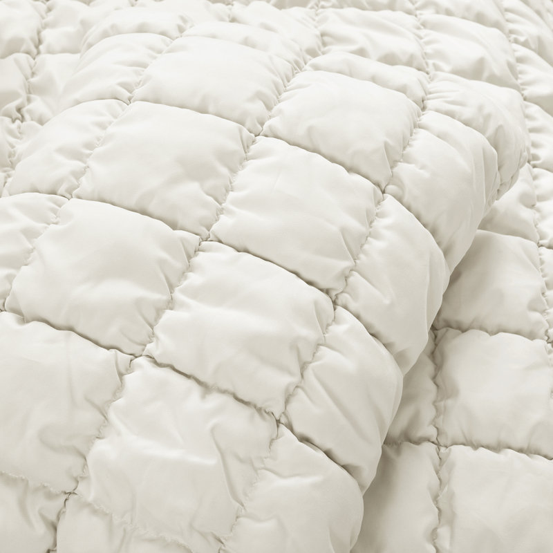 Lush Decor Puff Comforter Set, Twin XL Comforter + 1 Standard Sham, White