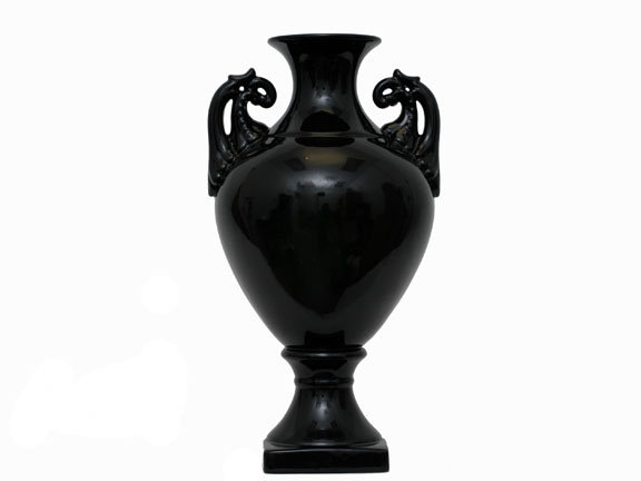 Ceramic Pot White, Black