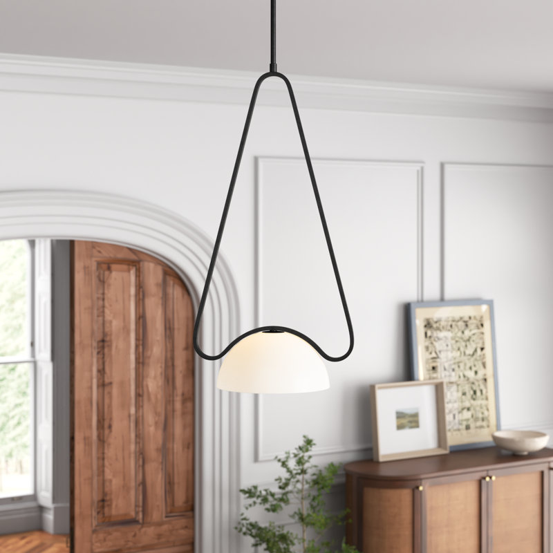 Romaine 1 - Light Matte Black Pendant, 23.75" H x 8" W x 11.5" D
