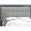 Lit double tapissier Silvia d'aspect lin gris, H 45,45 po x l 57,82 po x L 79,95 po