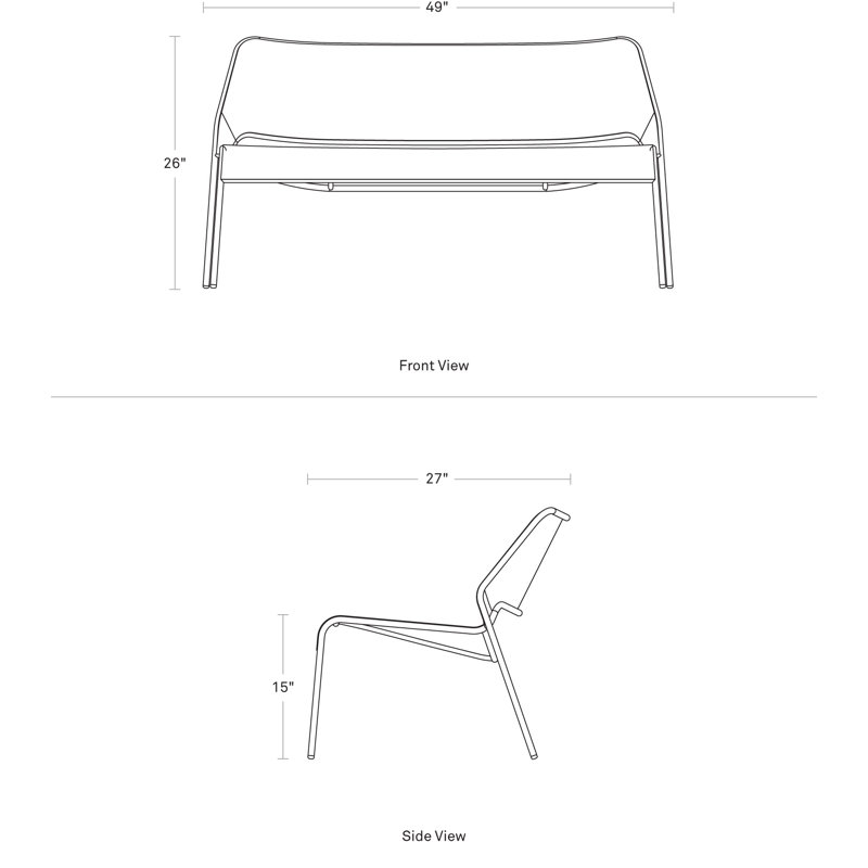 Hot Mesh Outdoor Bench, Off White