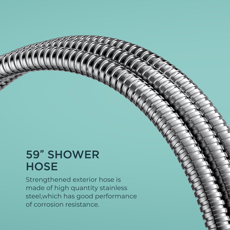12 inch Bathroom Wall Mounted Rainfall Shower Head System with Faucet Rough-in Valve Body and Trim, Chrome