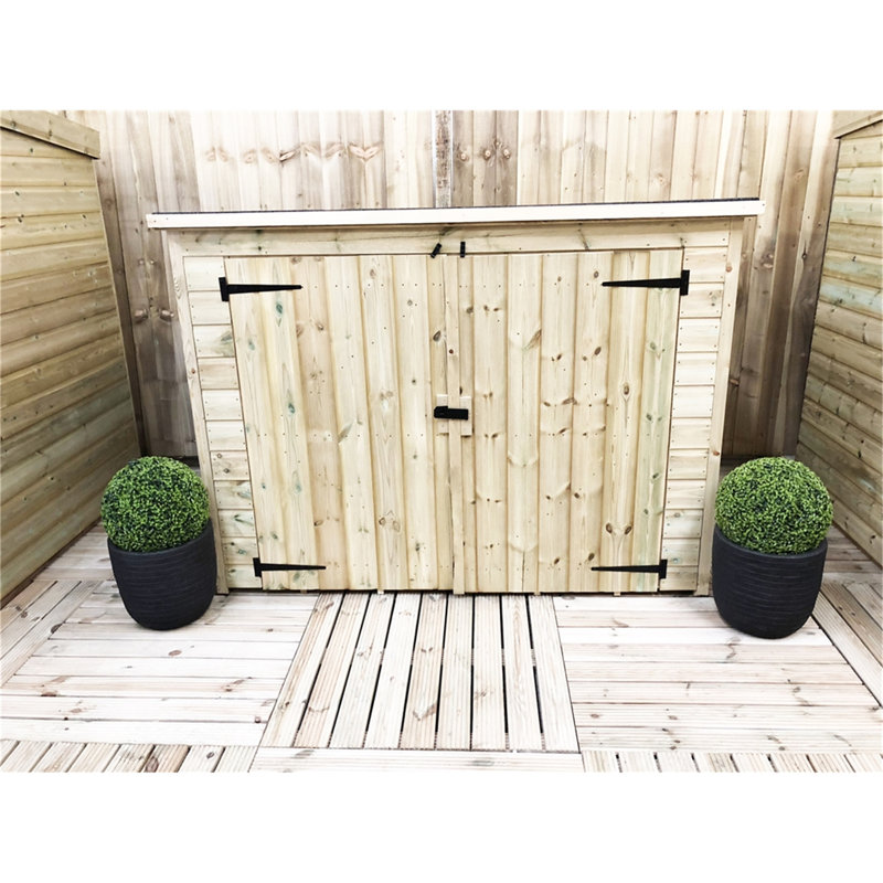 Kahnah 6ft. W x 4ft. D Solid Wood Garden Shed, 6ft. W x 4ft. D
