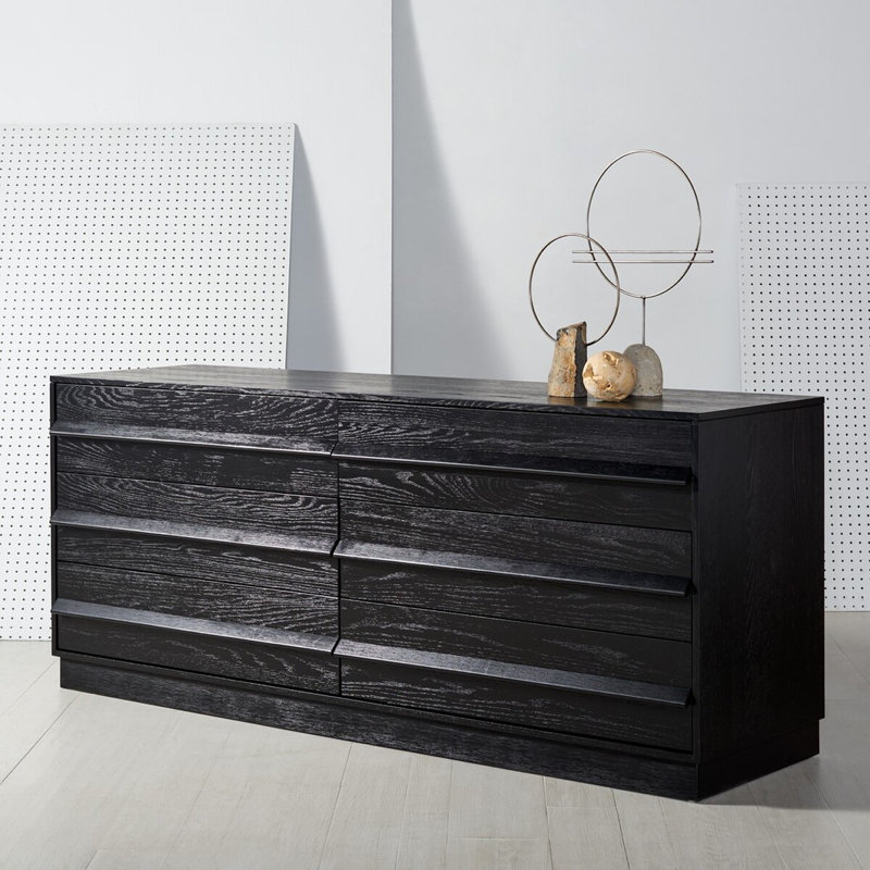 Sauger 68'' W 6 - Drawer Dresser, Black