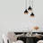 Modern Adjustable Chandelier, Black & Copper Finish, 15.0 in Diameter x 12.2-43.7 in Height | Metal Body, 3 x E27 Socket (Max 40W) | Perfect for Glam & Scandinavian Home Décor, Stylish Lighting Solution