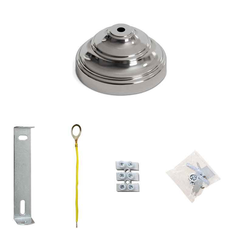 Ceiling Cord Grip Plate , Satin Nickel