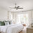 52" 5 - Blade Solid Wood Transitional Modern Dimmable Ceiling Fan with LED Light and Remote-1206102077