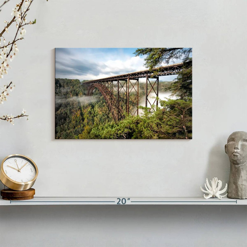 Pont brumeux de New River Gorge, H 8 po x l 12 po