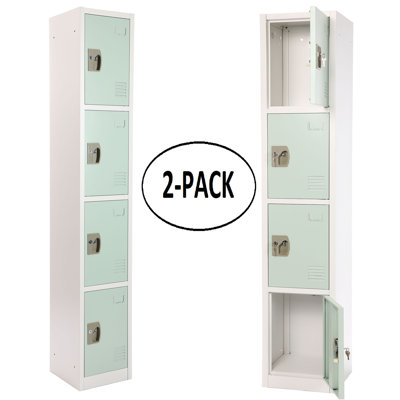 Casier de rangement en acier 72 po à 4 niveaux avec serrure à clé