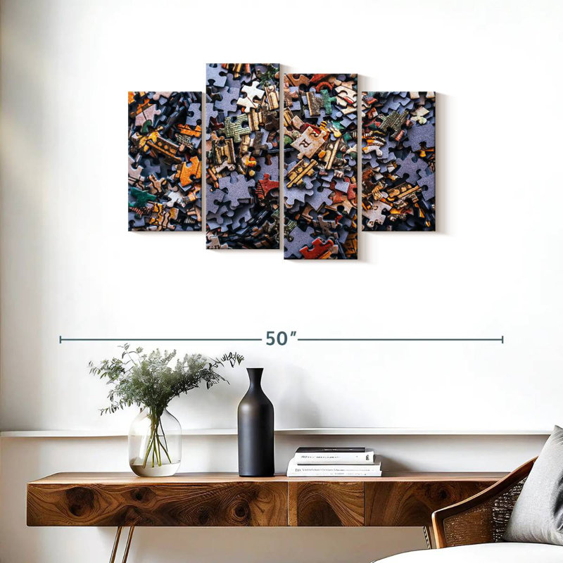 Senne Jigsaw Puzzle Pieces, 22" H x 36" W