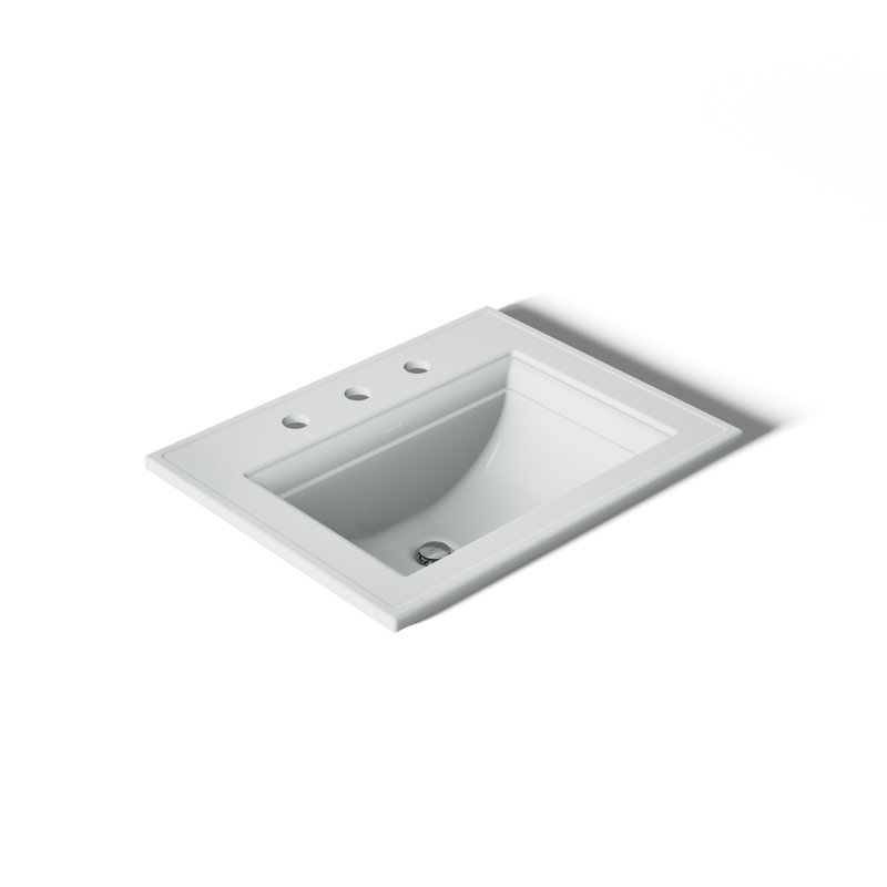 Memoirs® Stately Drop-in Bathroom Sink, Ice Gray, 8" Centers