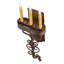 Rustic Lodge Steel Candle Wall Light