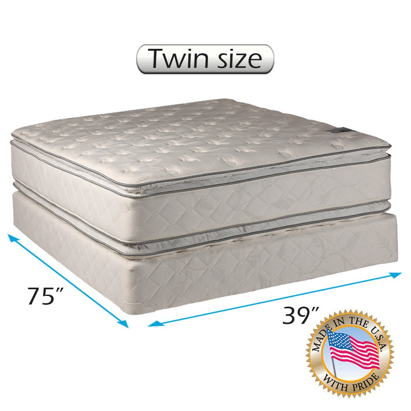 Alwyn Home Callanan 12'' Medium Innerspring Mattress and Bed Frame Box Spring, Twin