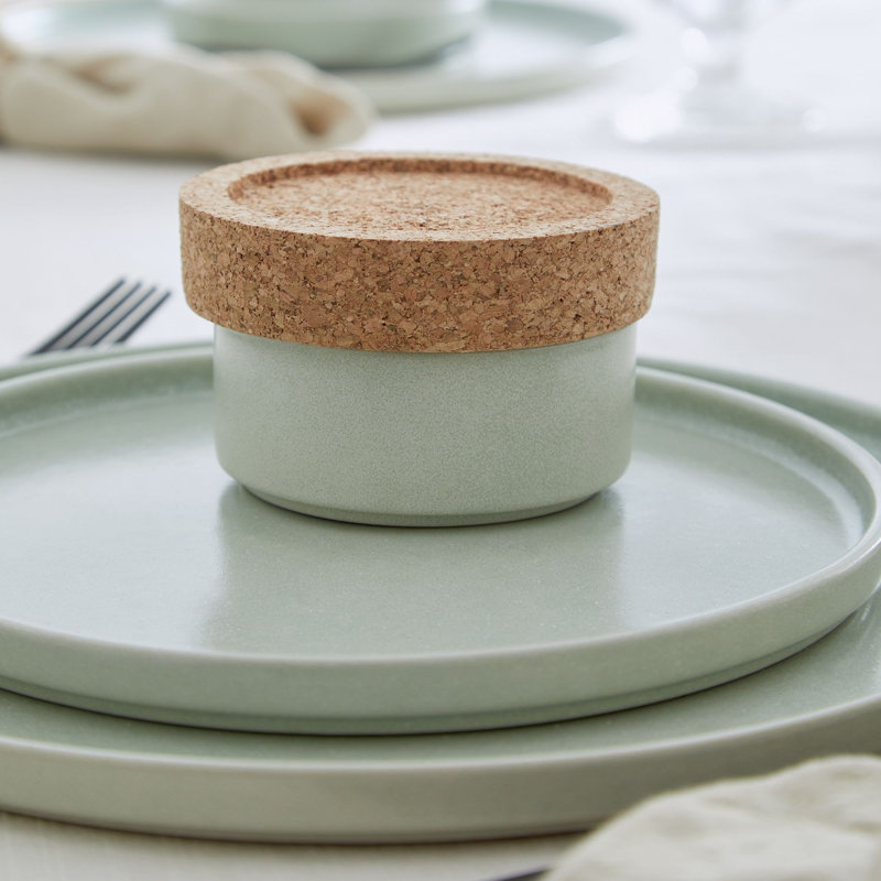 Redonda Stoneware Condiment Server, Brown