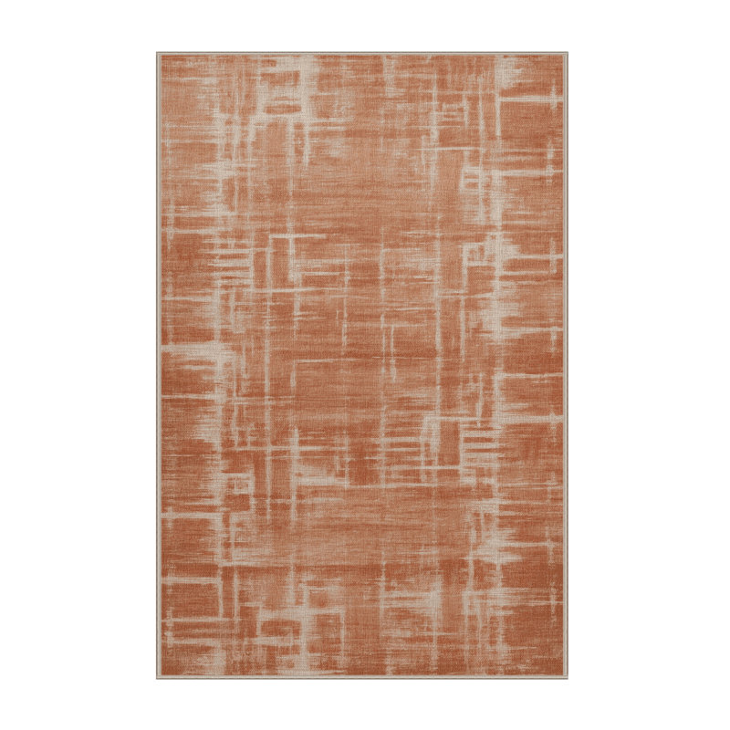 Tapis abstrait lavable à la machine, Rectangle 8 pi x 10 pi