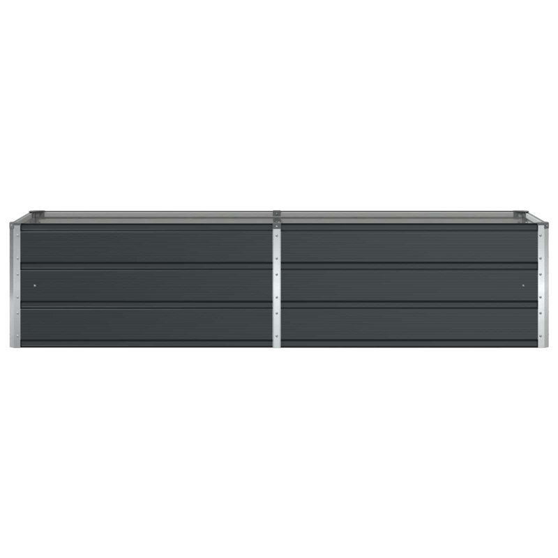 Planter Galvanised Steel, Anthracite, 45cm H x 195cm W x 50cm D