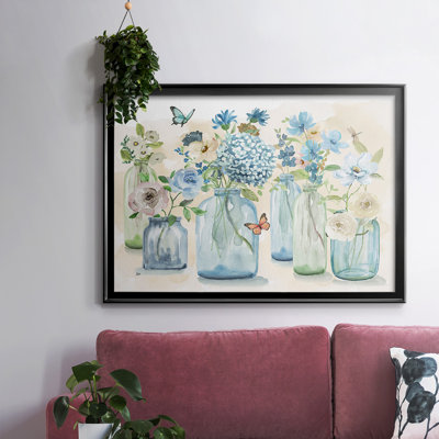 «Blue Butterfly Garden», reproduction d'un seul cadre photo sur toile