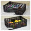 Bac de rangement pliable Containe, caisse à lait pliable de 52 litres, caisse de rangement en plastique robuste empilable avec poignée, rangements de transport pliables pour le rangement de jouets de bureau à domicile-1681315663