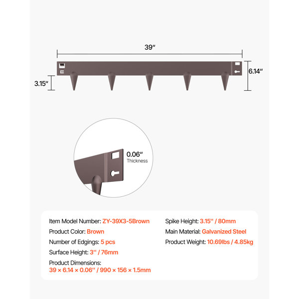Dimensions du produit