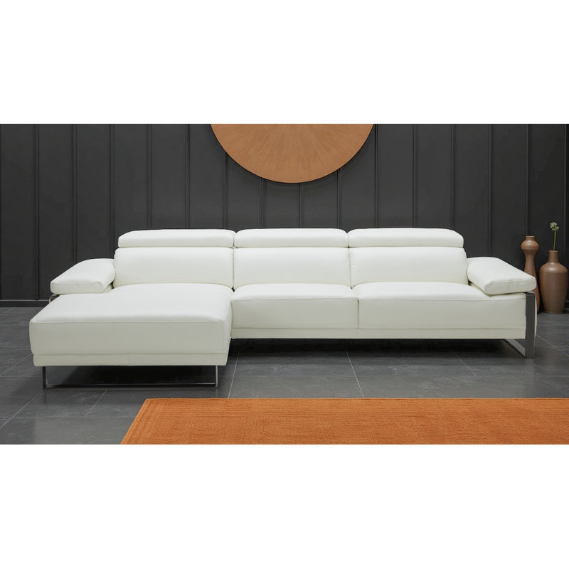 Canterbury White LAF Sectional, Left Hand Facing