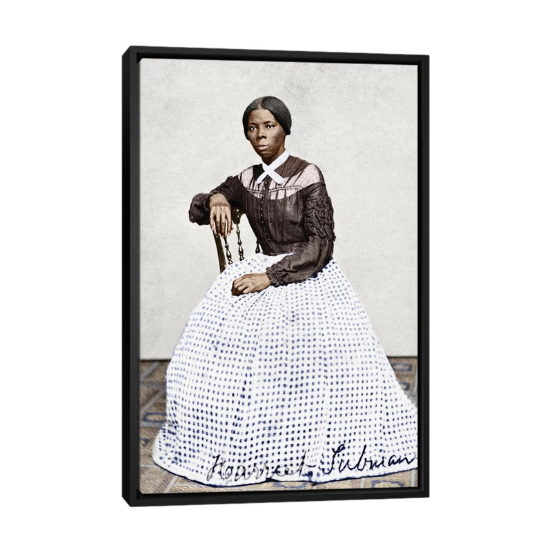 « Harriet Tubman (C1823-1913) » par Benjamin Powelson-impression, H 26 po x l 18 po x 1,5 po, Toile avec cadre noir