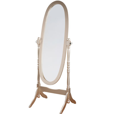 Miroir traditionnel en bois doré, inclinable pour une meilleure réflexion