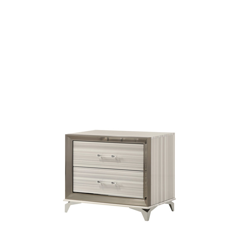 Table de chevet 2 tiroirs Bayron