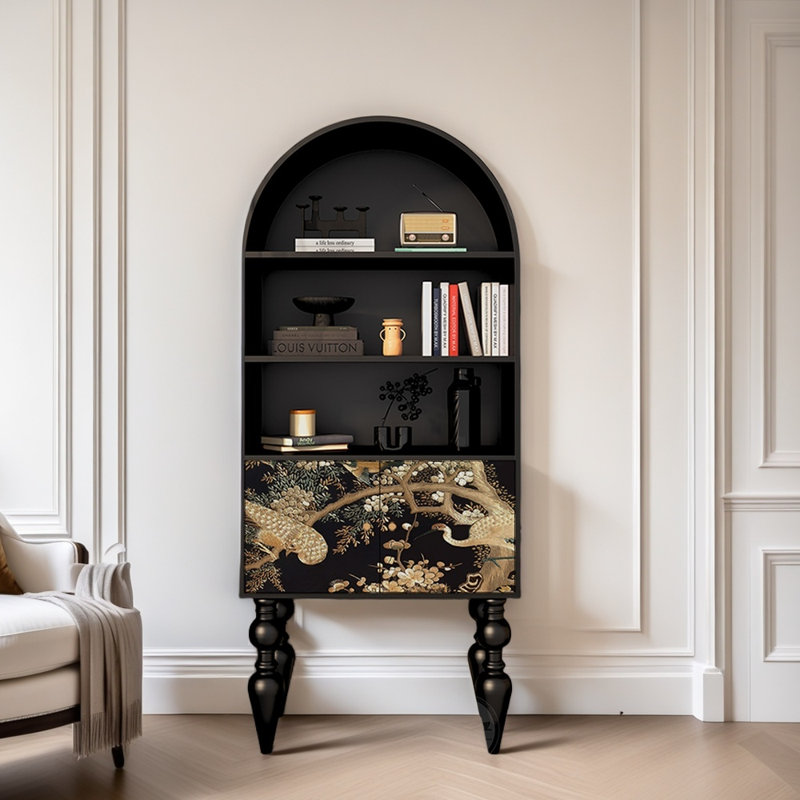 Bibliothèque française de style rétro, Noir