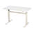 47" White Rectangular Standing Desk, Manual Height Adjustment For Optimal Office Use Desk In Color - Adjustable, Strong Build, Accommodates Dual Monitors & Laptop